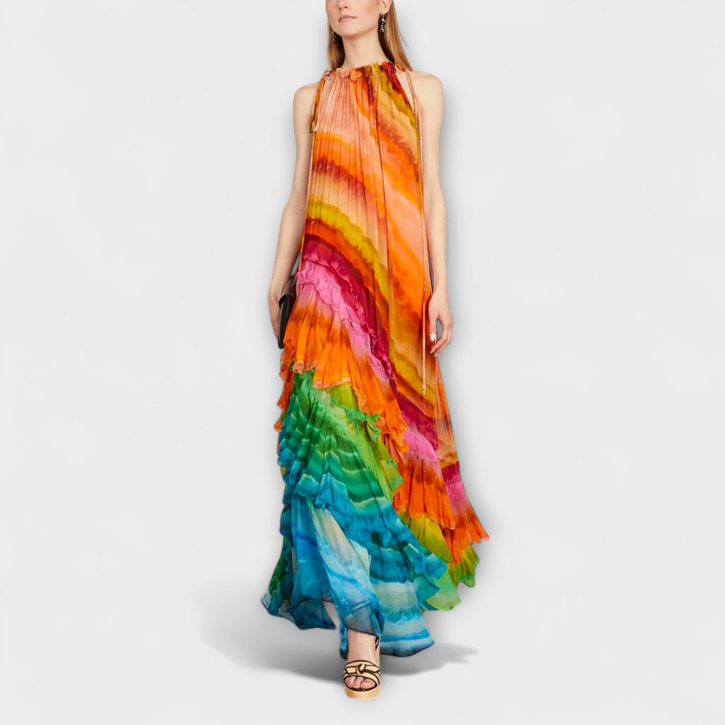 Style200™ | Iris - Flowy Ruffle Evening Gown