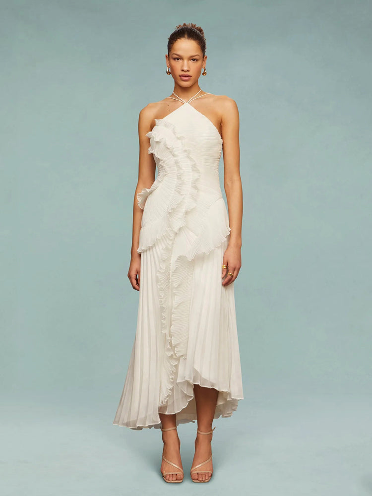 Ursine™ | Abigail - Asymmetric Pleated Dress