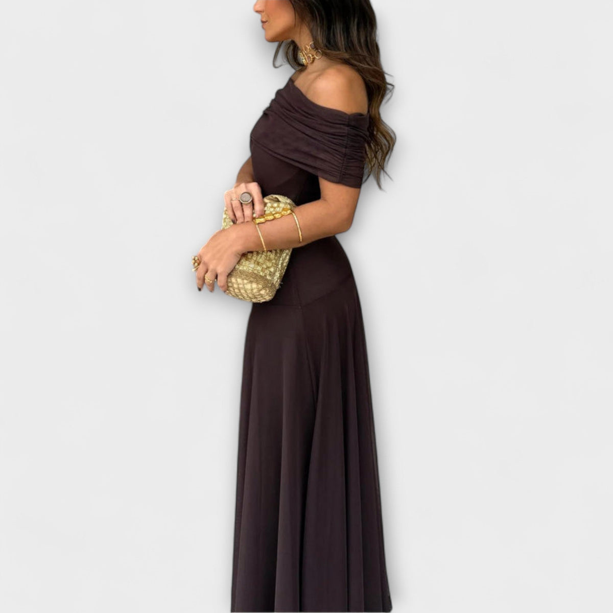 Style200™ | Toledo One-Shoulder Mesh Maxi Dress for Summer Events