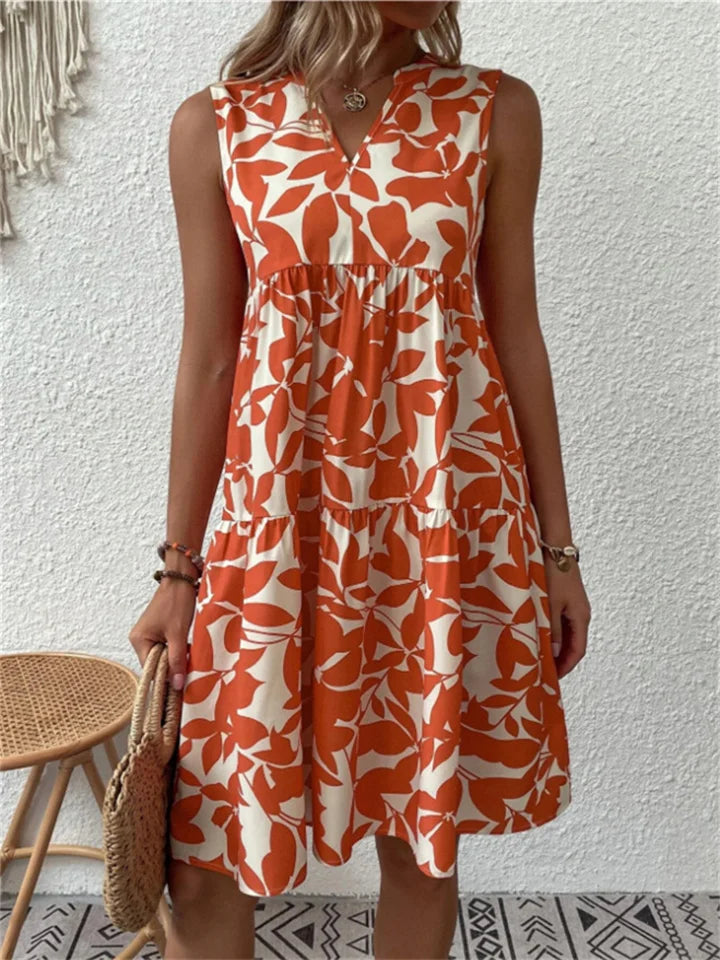 Roseline™ | Judy - Floral Summer A-Line Dress
