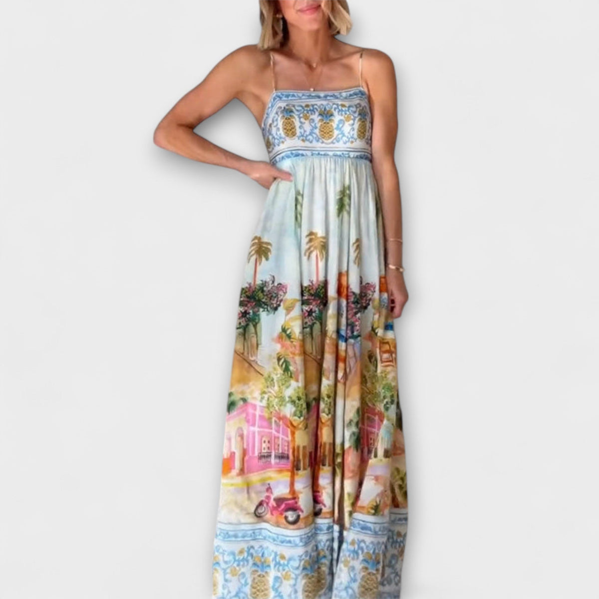 Style200™ | Aracati Multicolor Maxi Dress for Summer Events