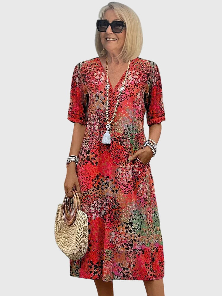 Style200™ | Floral Midi Dress for Special Occasions