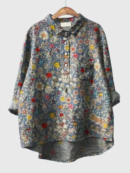 Valeria™ | Valeria™ - Floral Print Chiffon Blouse for Everyday Wear
