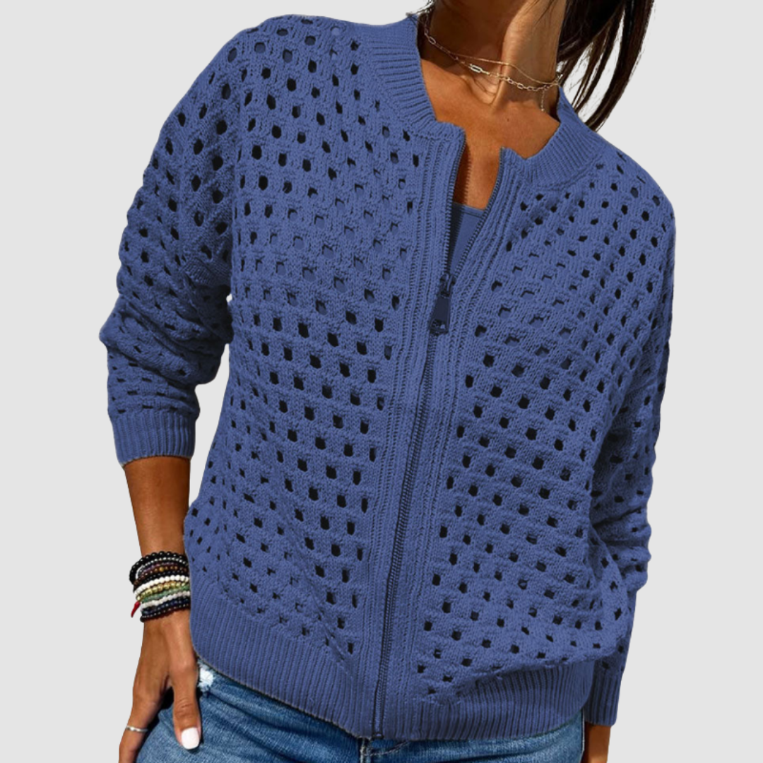 Marlow | Knit Cardigan with Crochet Cutout Detail
