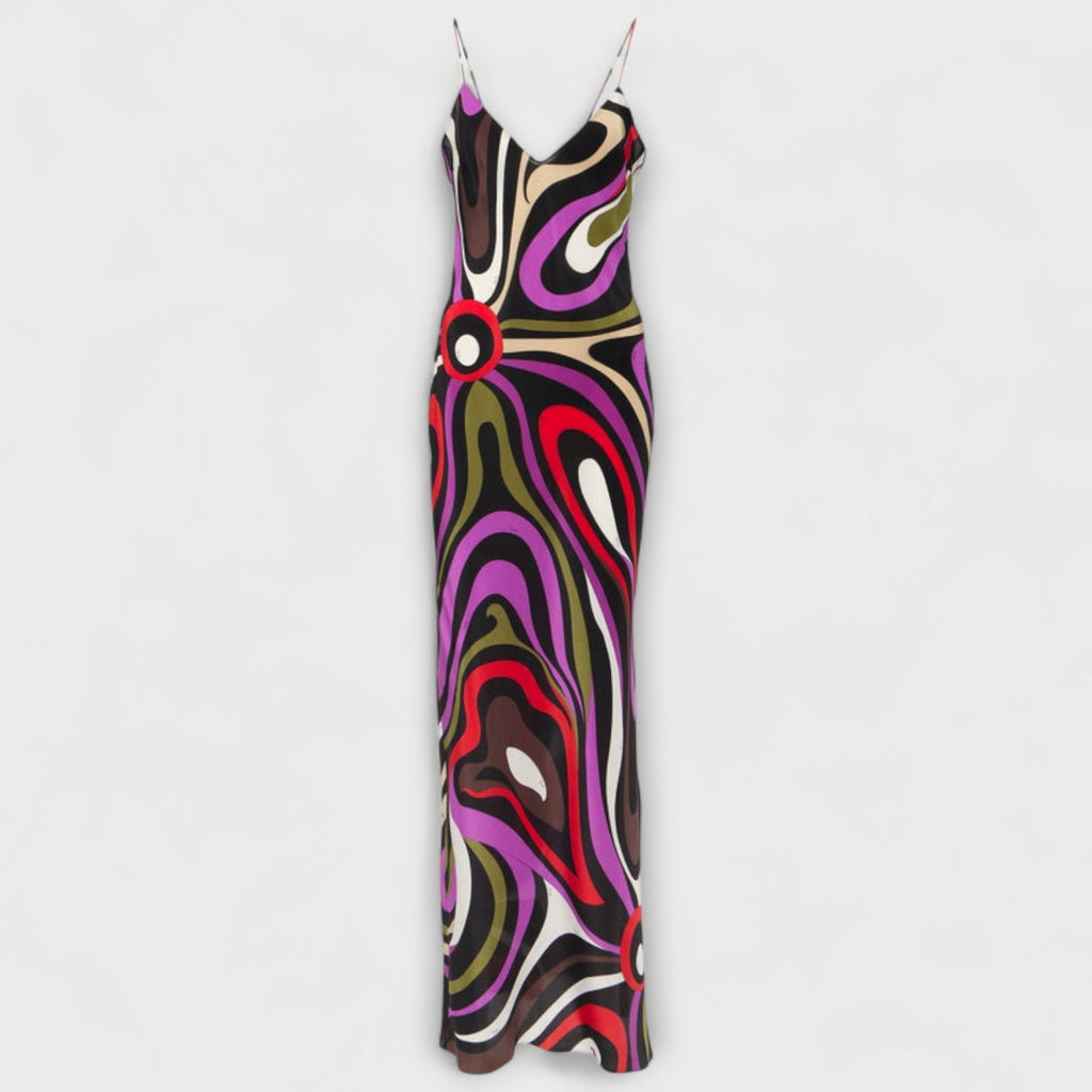 Style200™ | Marble Print Maxi Dress for Stylish Events