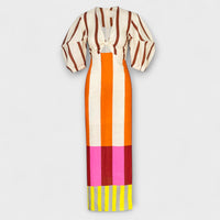 Style200™ | Kaya Maxi Dress: Chic Cutout & Puff Sleeves for Any Occasion