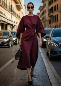 Viviane™ | Eva - Flowy Belted Maxi Dress