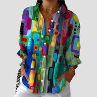 Marjorie™ | Elegant Blouse with Geometric Pattern