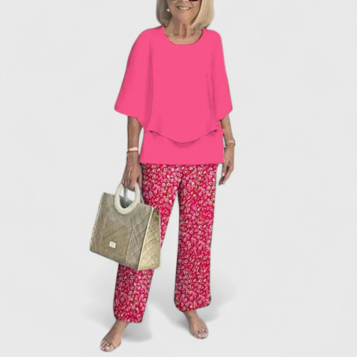 Fern™ | Women's Casual Floral Print Top and Wide-Leg Pants Set