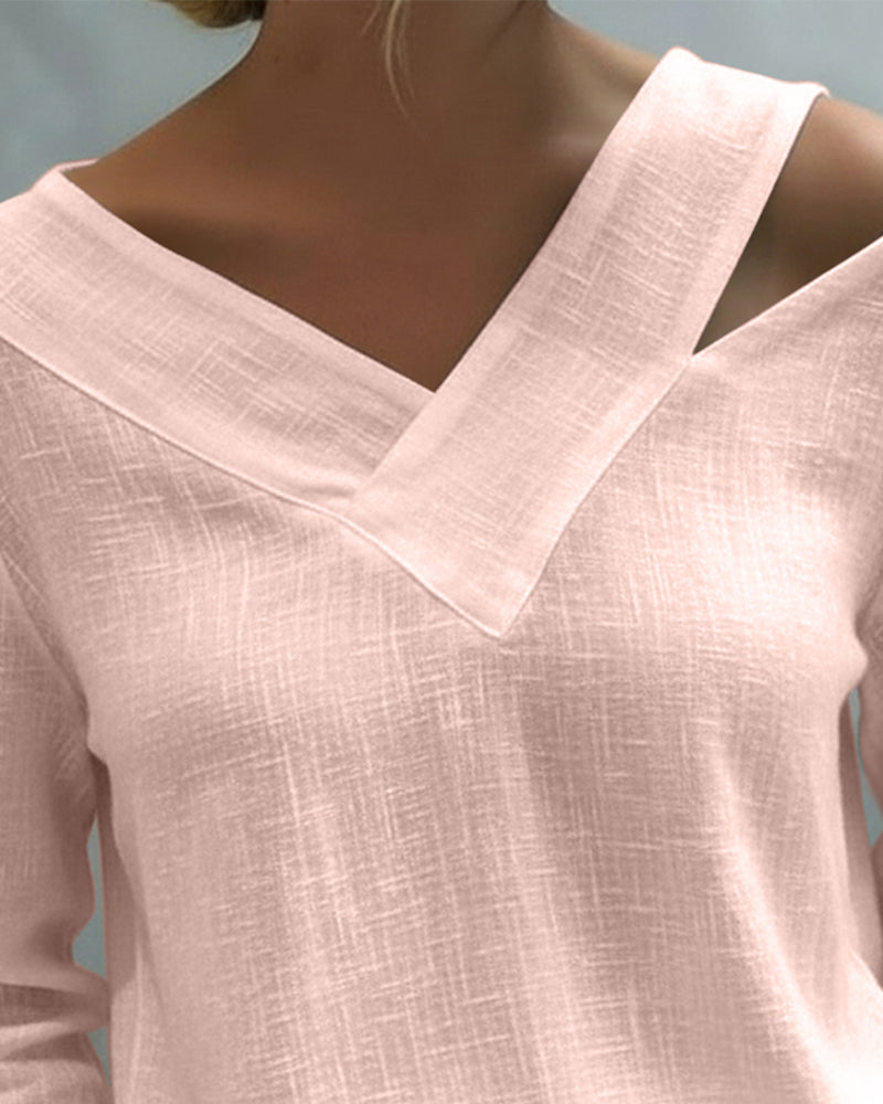 Aria™ | Women's Asymmetric V-Neck Long Sleeve Top