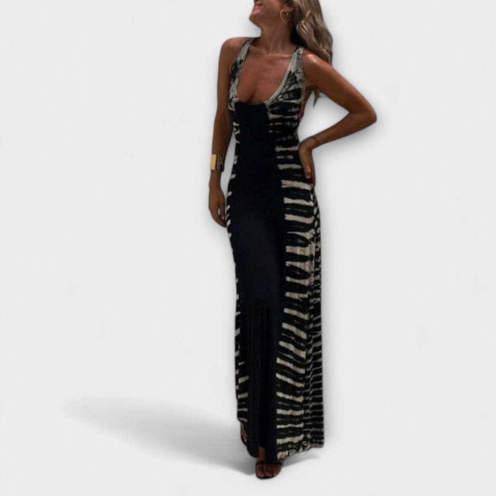 Style200™ | Starry Sky Tie-Dye Maxi Dress for Special Occasions