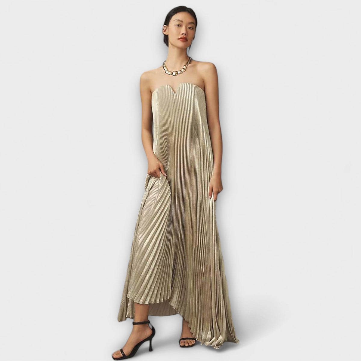 Style200™ | Michelle Orange Floral Maxi Dress for Special Occasions