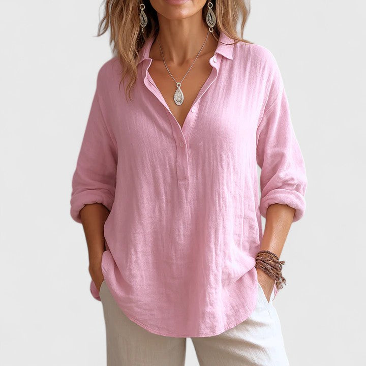 Franzina™ | Stylish Linen Blouse for Every Occasion
