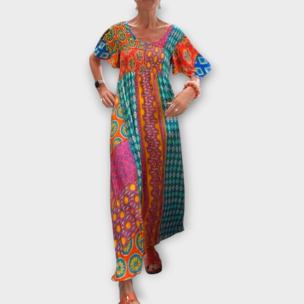 Style200™ | Melania - Colorful Boho Dress for Any Occasion