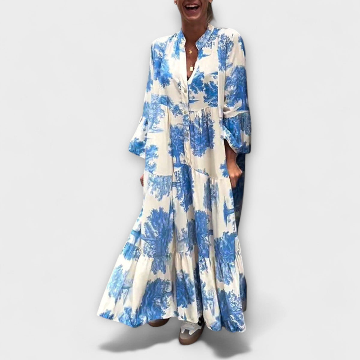 Style200™ | Nerina - Chic Floral Maxi Dress for Special Occasions