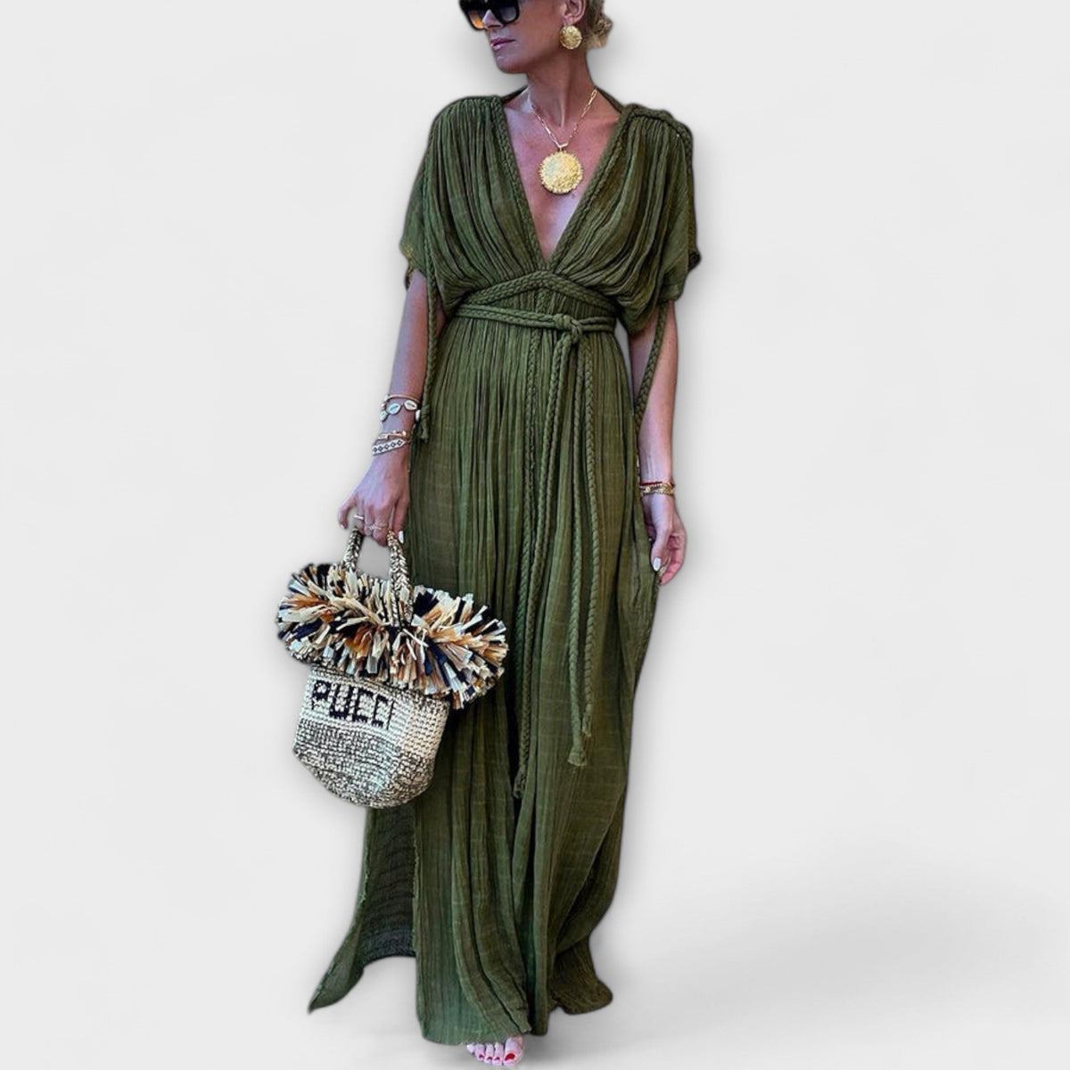 Style200™ | Greek Style Maxi Kimono Dress for Special Occasions