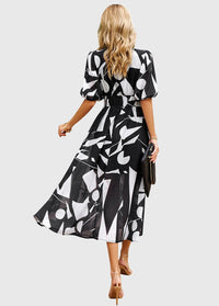 Style200™ | Chic Floral Midi Dress for Any Occasion