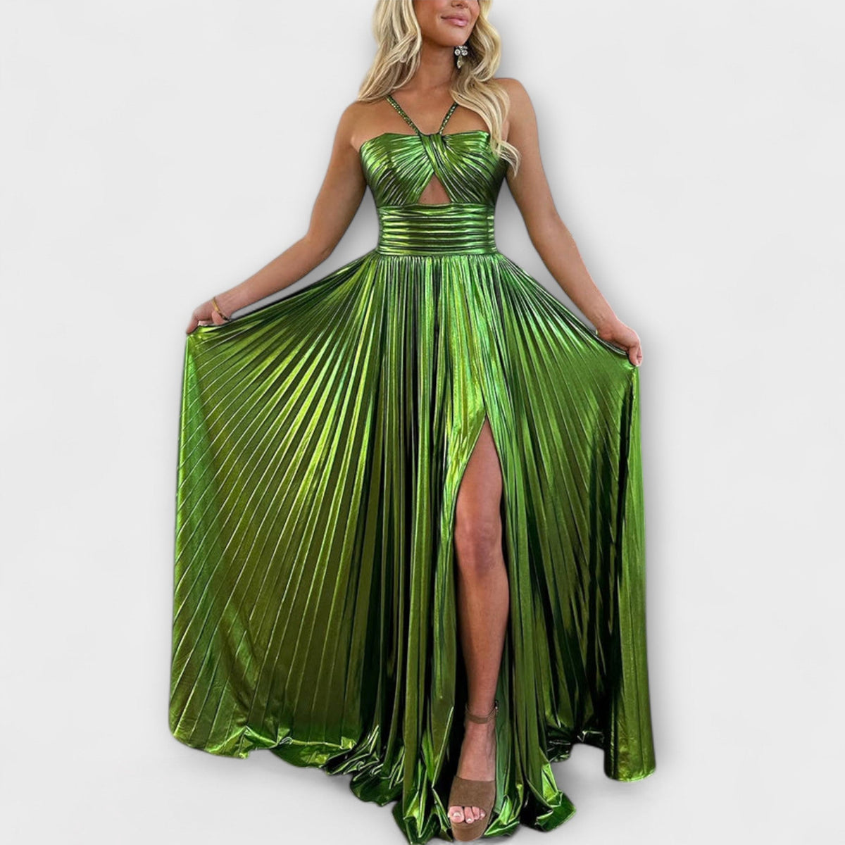 Style200™ | Metallic Maxi Dress for Special Events