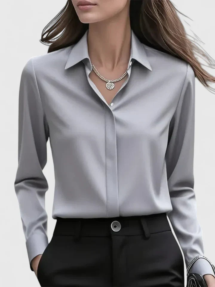 Reese™ | Women's Elegant Button Down Shirt with Concealed Placket