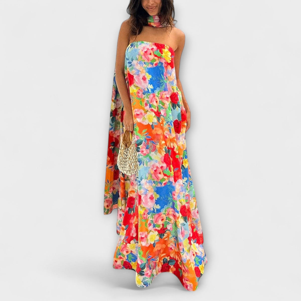 Style200™ | Floral Off-Shoulder Maxi Dress for Events