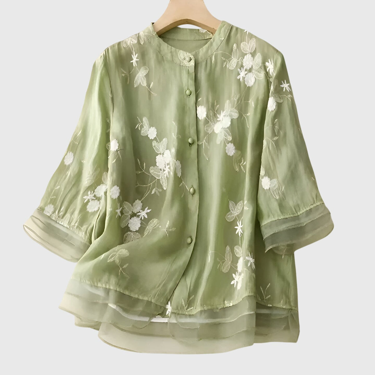 Style200™ | Embroidered Floral Blouse for Special Occasions