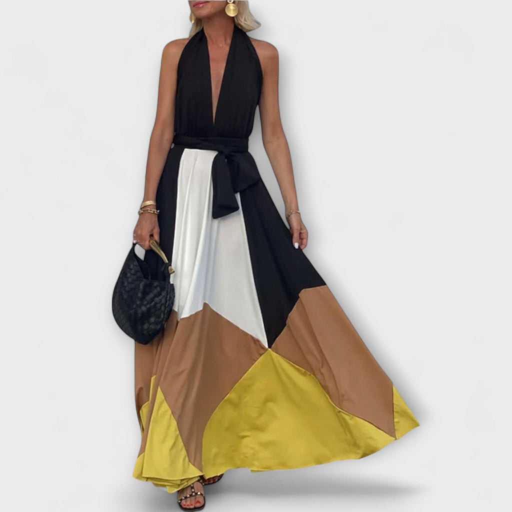 Style200™ | Nava - Open Back Maxi Dress for Special Occasions