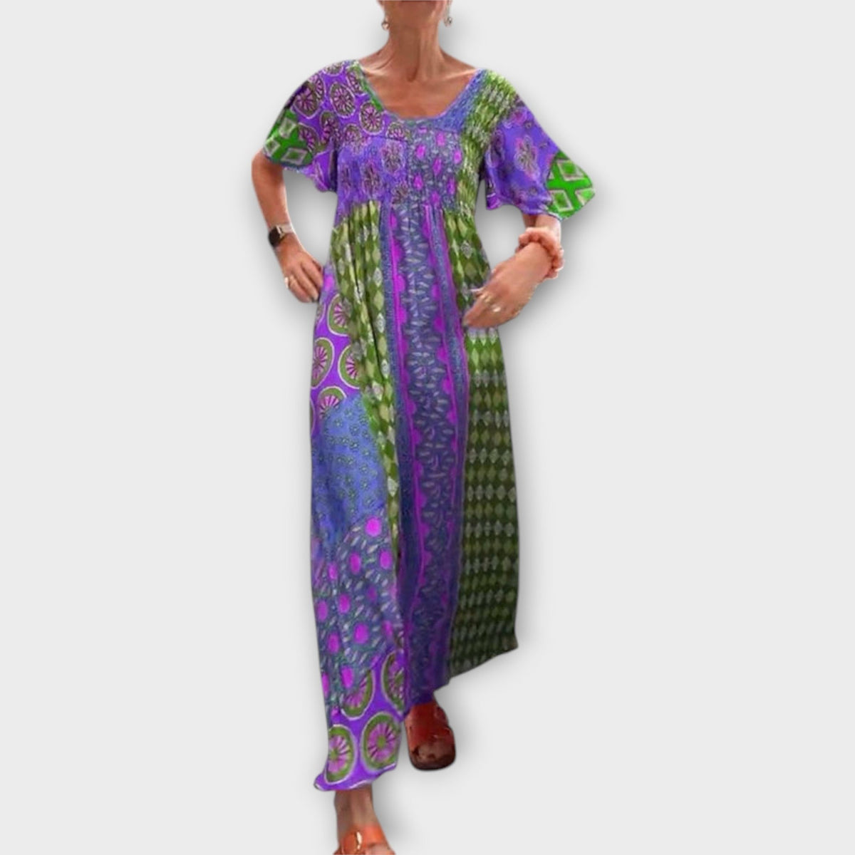 Style200™ | Melania - Colorful Boho Dress for Any Occasion