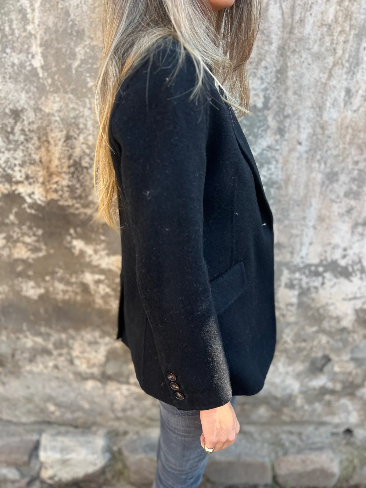 Avery | Longline Blazer with Peak Lapel Detail