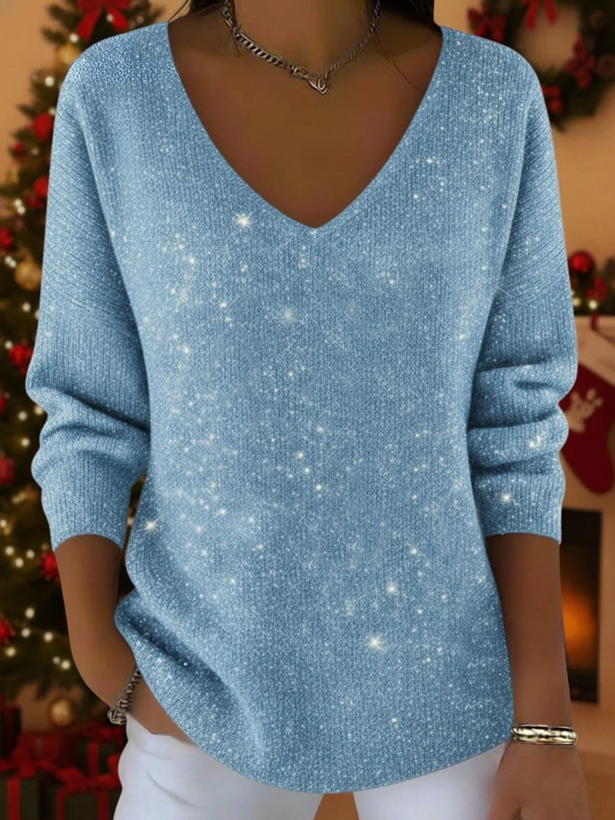 Georgia™ | Festive Jumper with V-Neck