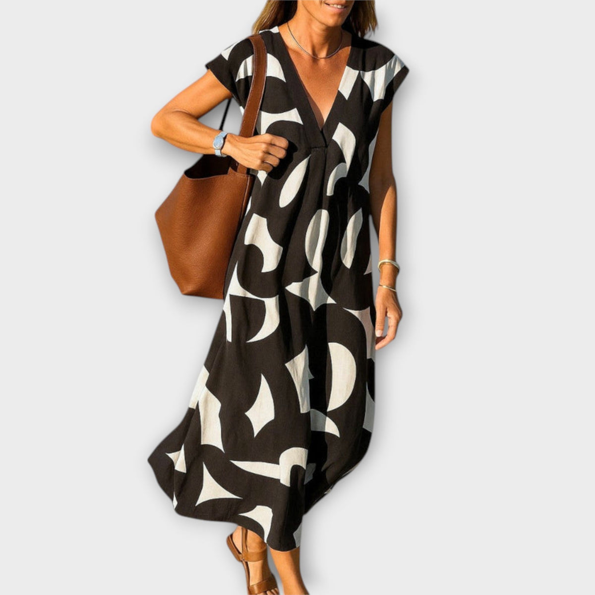 Style200™ | Linae – V-Neck Dress for Any Occasion