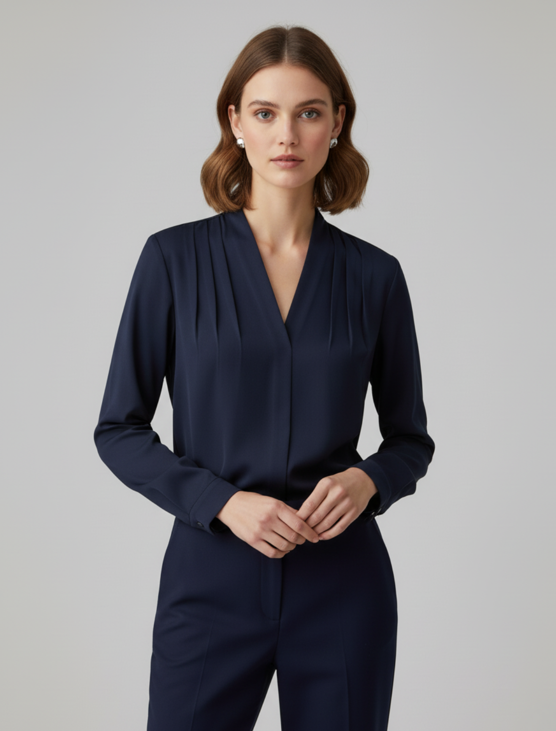 Style200™ | Satin Puff Sleeve Blouse for Chic Occasions