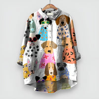 Geraldine™ | Women's Shirt with Dog Print