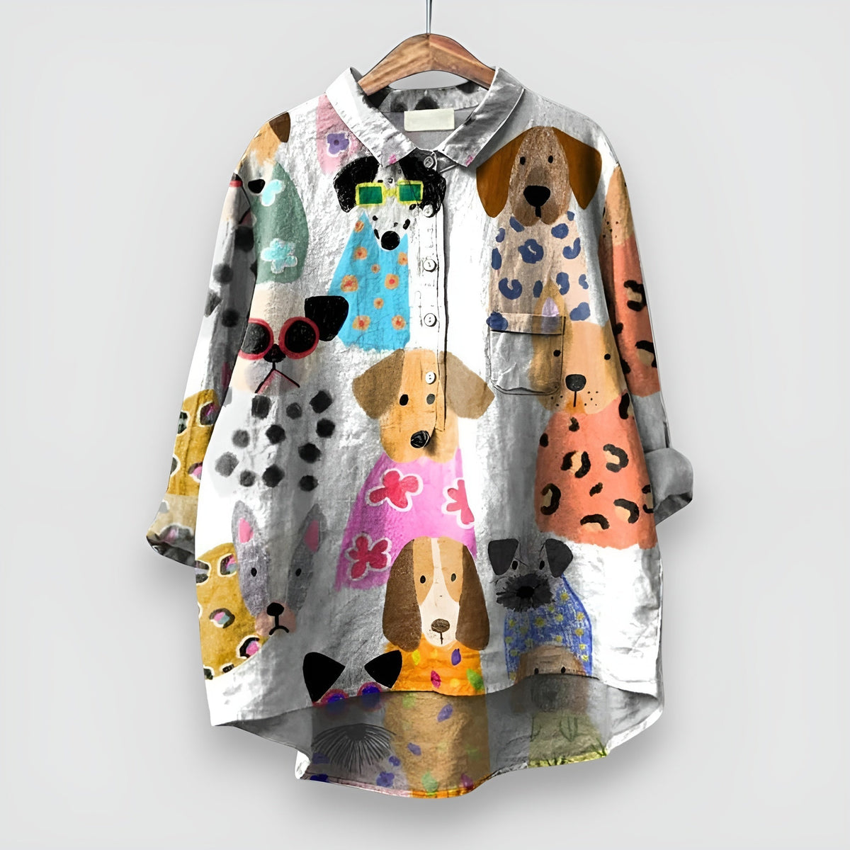 Geraldine™ | Women's Shirt with Dog Print