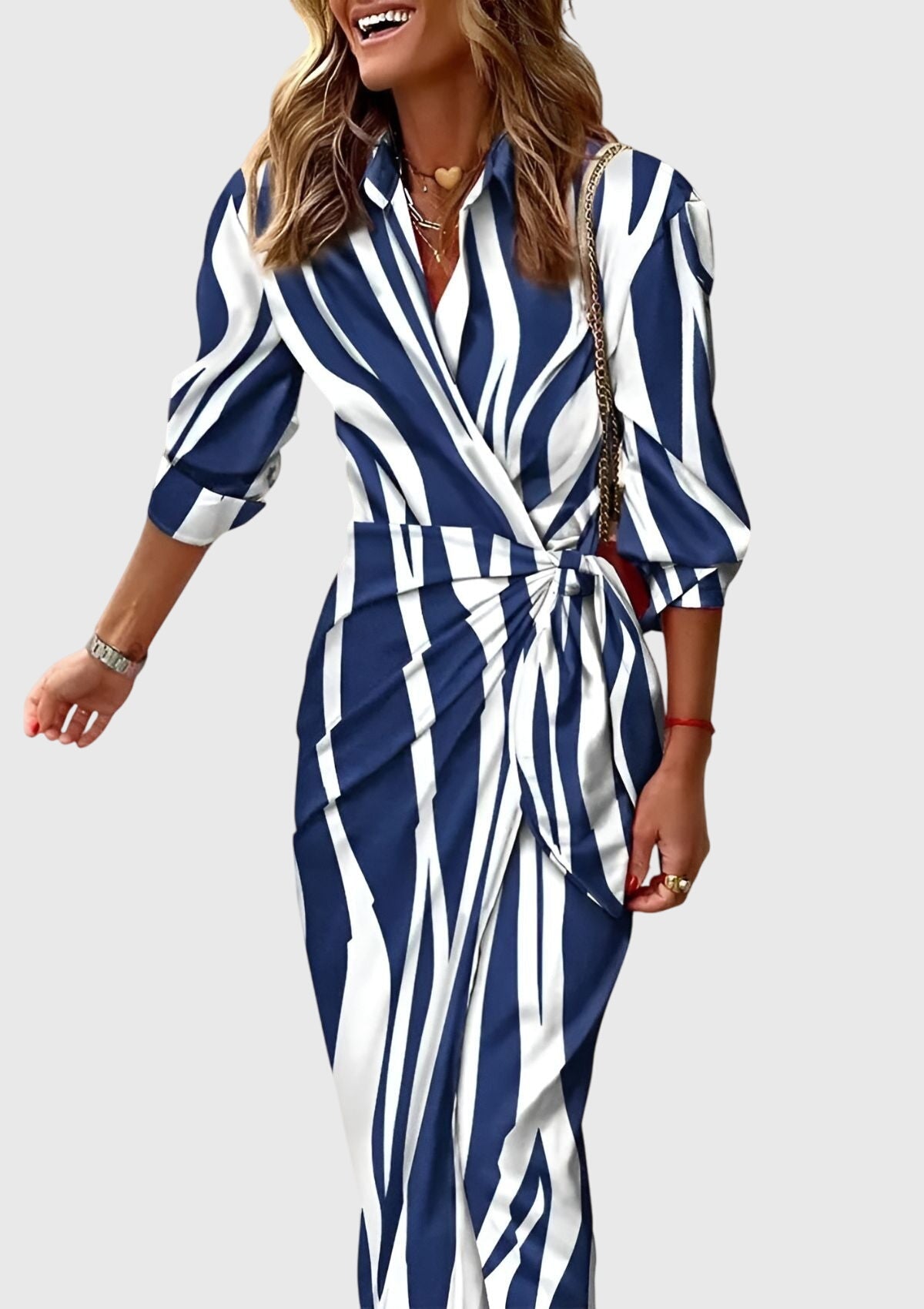 Everly™ | Chic Printed Wrap Dress for Any Occasion