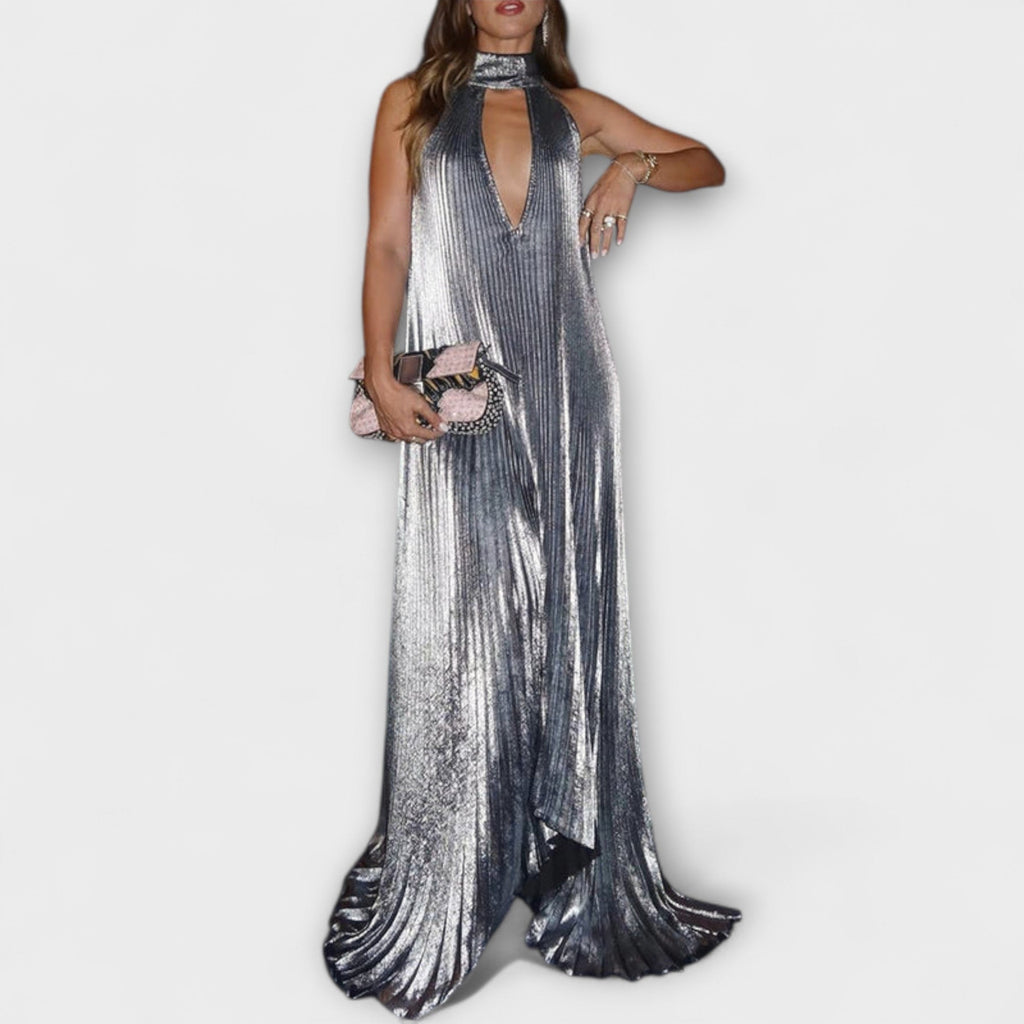 Michèle™ | Calliope - Shimmering Pleated A-Line Prom Dress for Special Occasions
