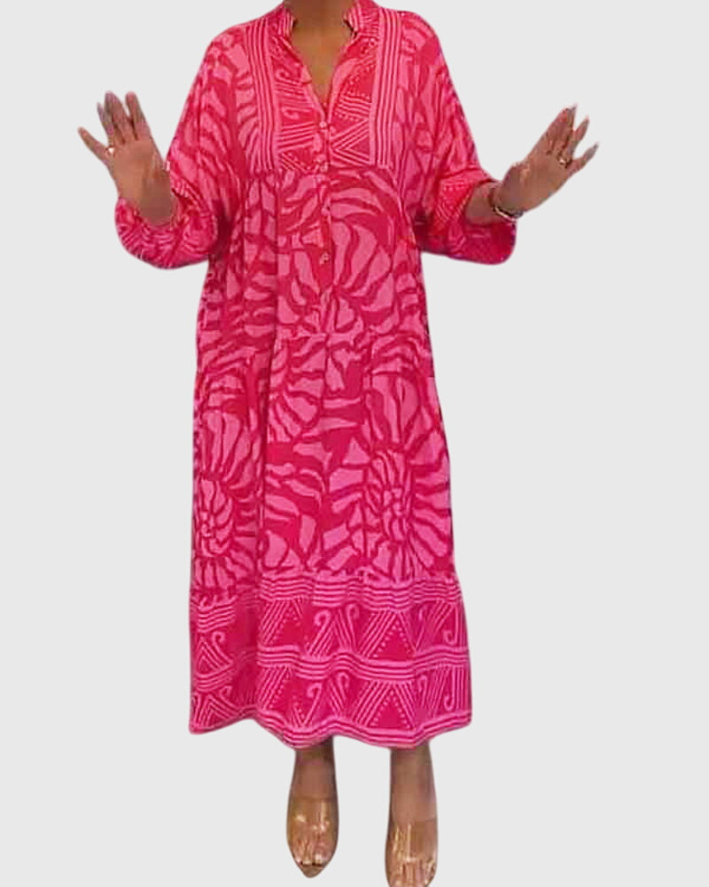 Style200™ | Chic Maxi Dress with Vibrant Print for Any Occasion