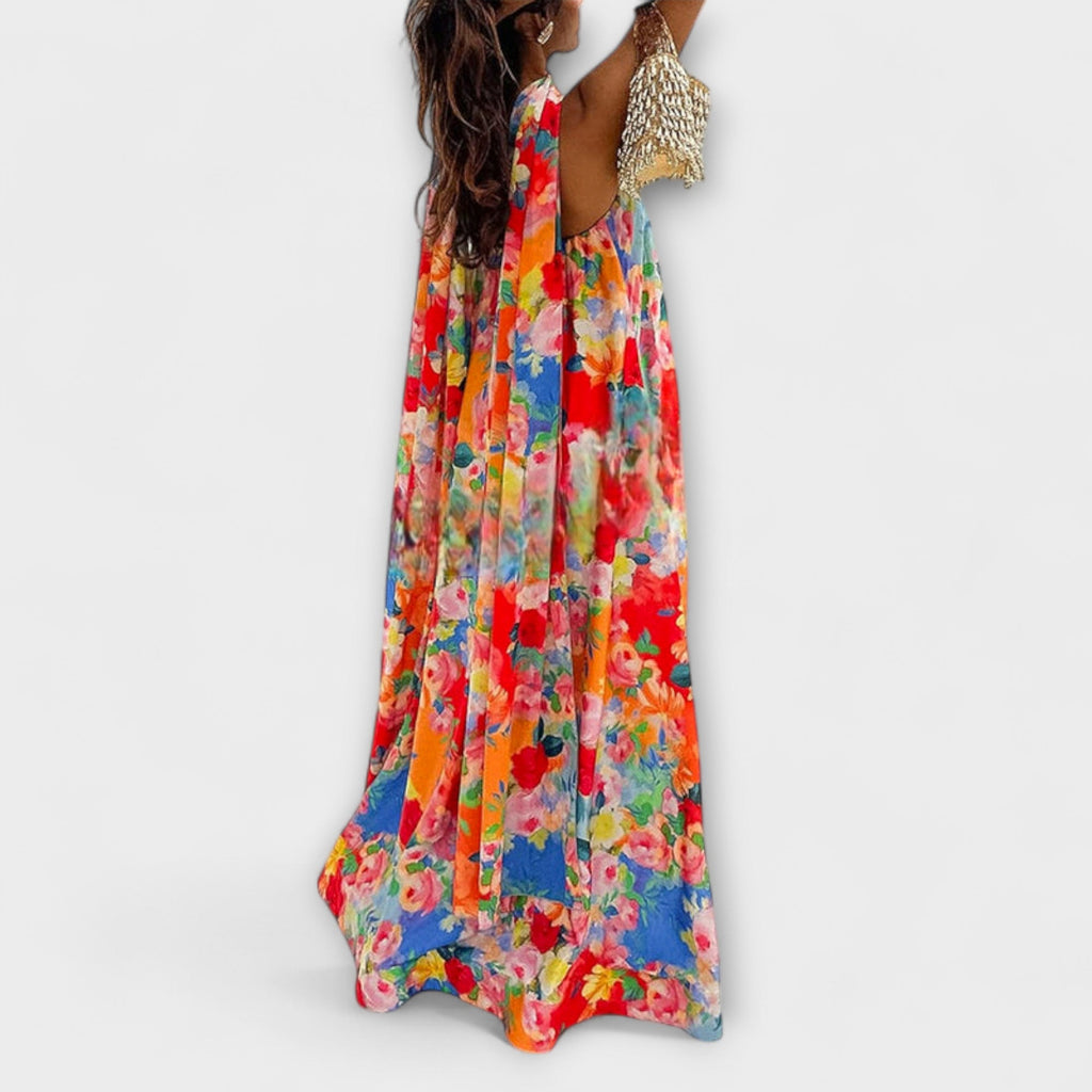Style200™ | Floral Off-Shoulder Maxi Dress for Events
