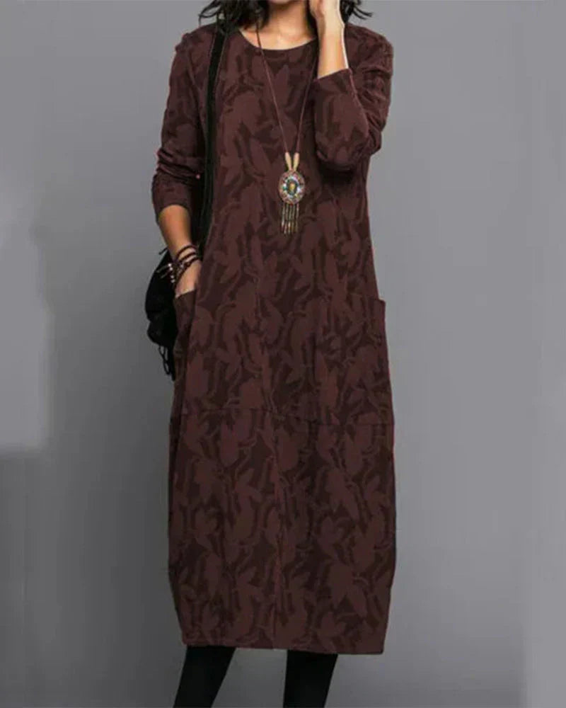 Aria™ | Women’s Winter Long Sleeve Pocket Maxi Dress