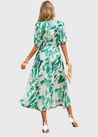 Style200™ | Chic Floral Midi Dress for Any Occasion