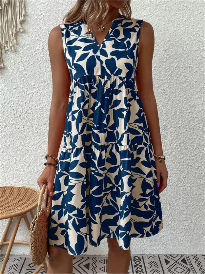 Roseline™ | Judy - Floral Summer A-Line Dress