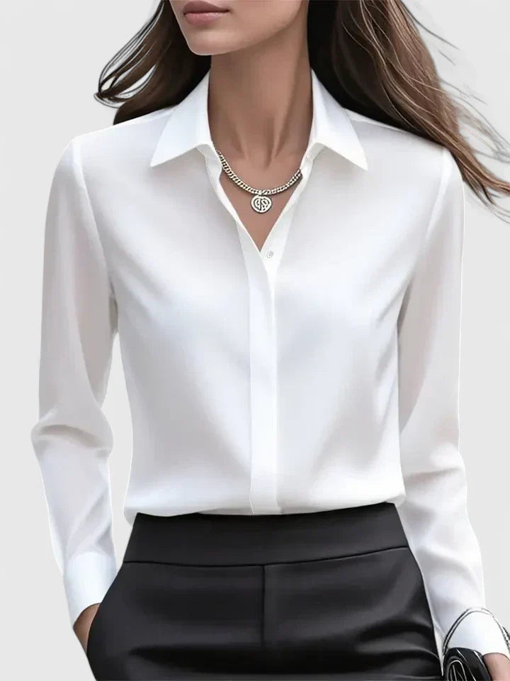Reese™ | Women's Elegant Button Down Shirt with Concealed Placket