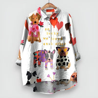 Geraldine™ | Women's Shirt with Dog Print