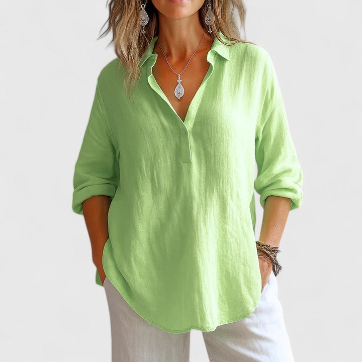 Franzina™ | Stylish Linen Blouse for Every Occasion