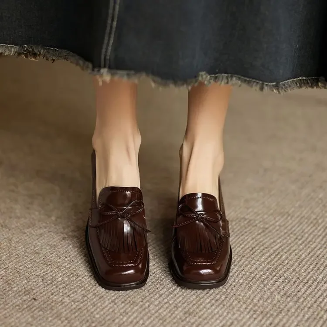 Vivienne™ | Women's Tassel Loafer Pumps Block Heel Round Toe Heels