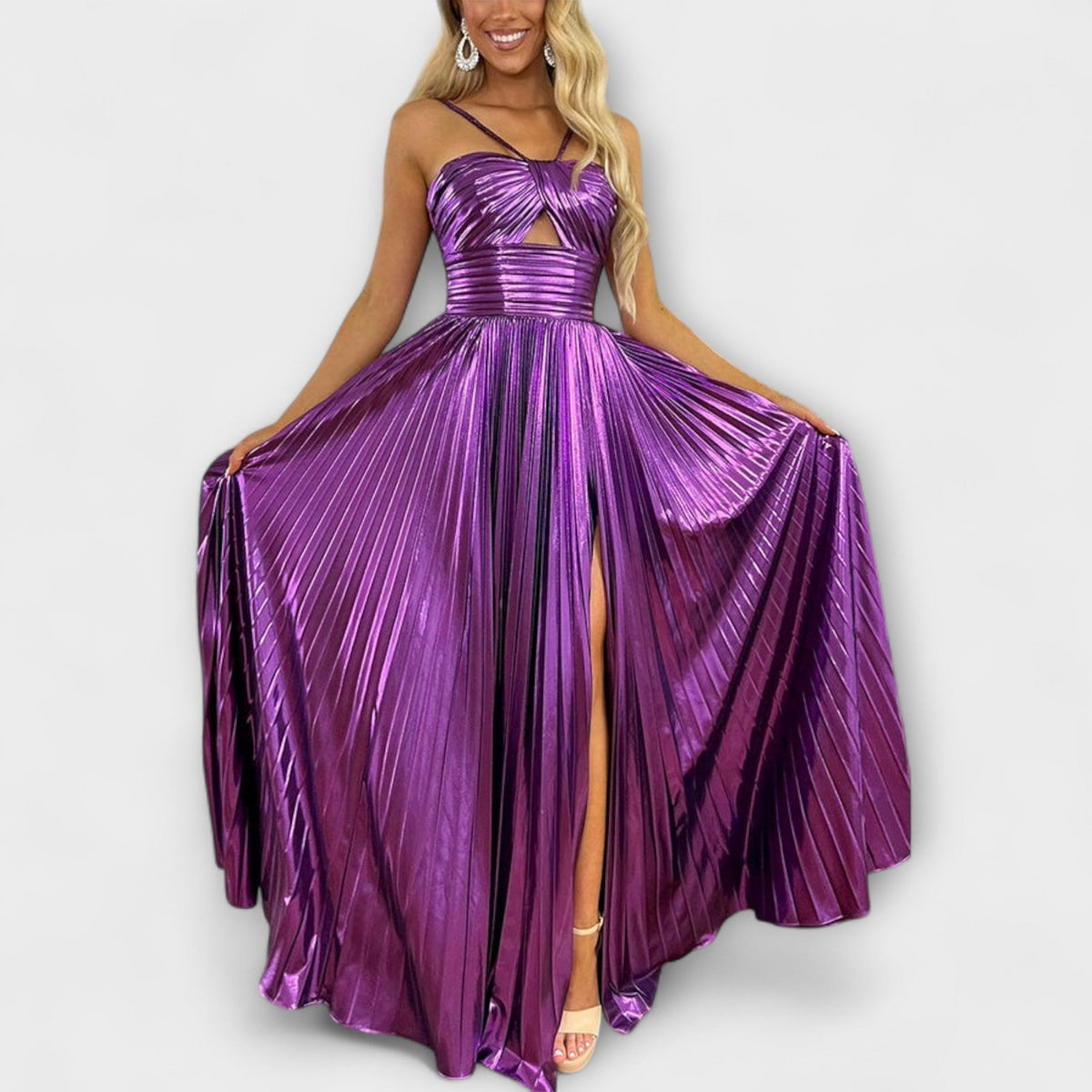 Style200™ | Metallic Maxi Dress for Special Events