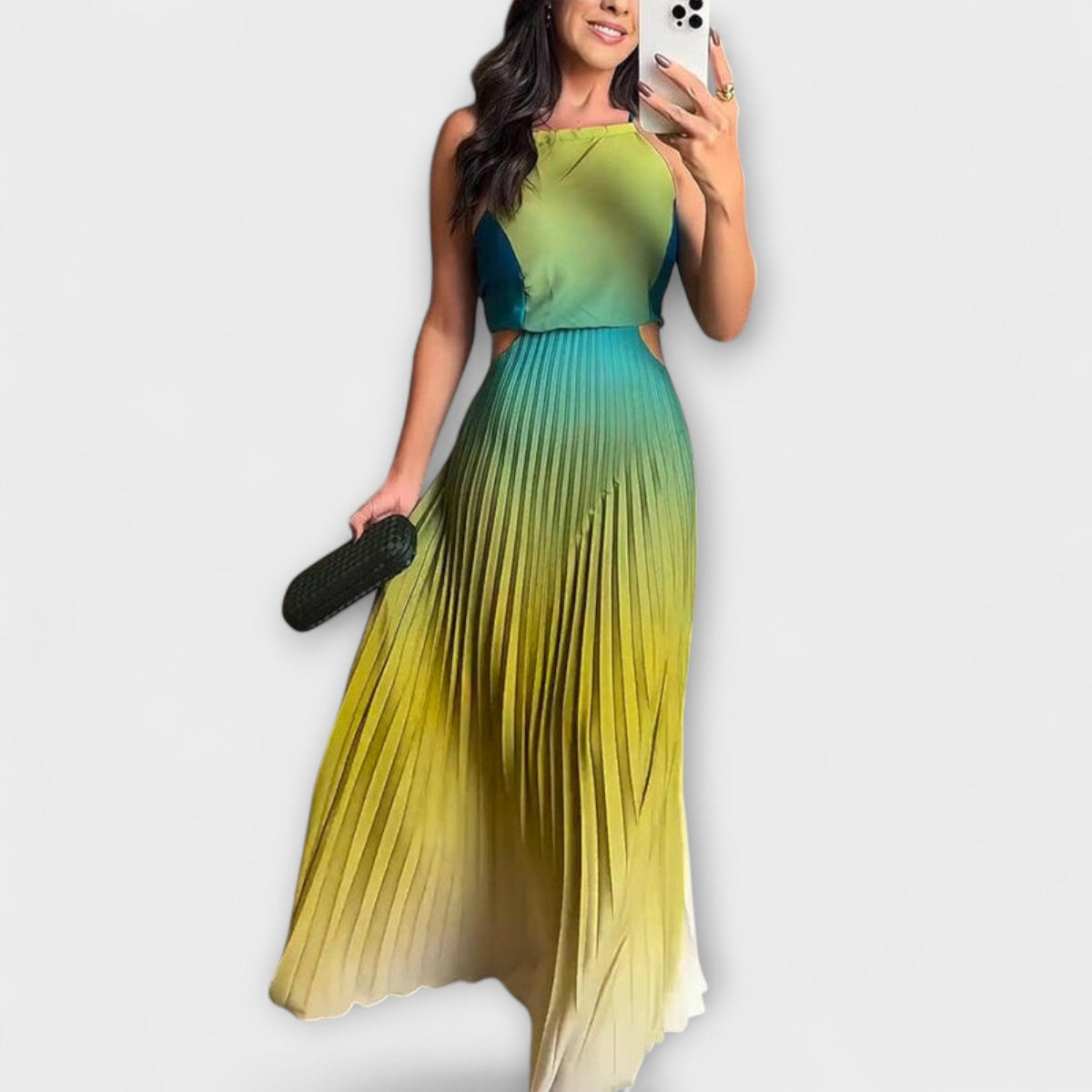 Sabine™ | Chic Backless Tie-Dye Prom Dress