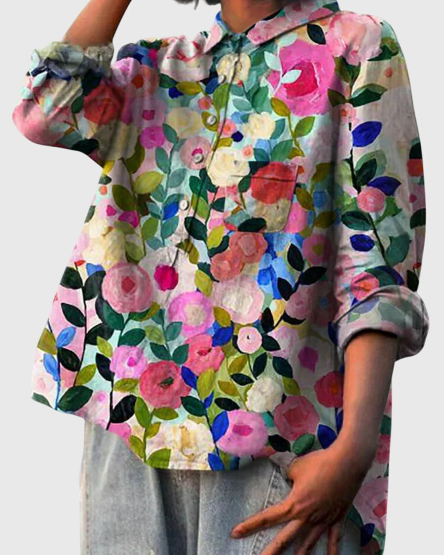 Valeria™ | Valeria™ - Floral Print Chiffon Blouse for Everyday Wear