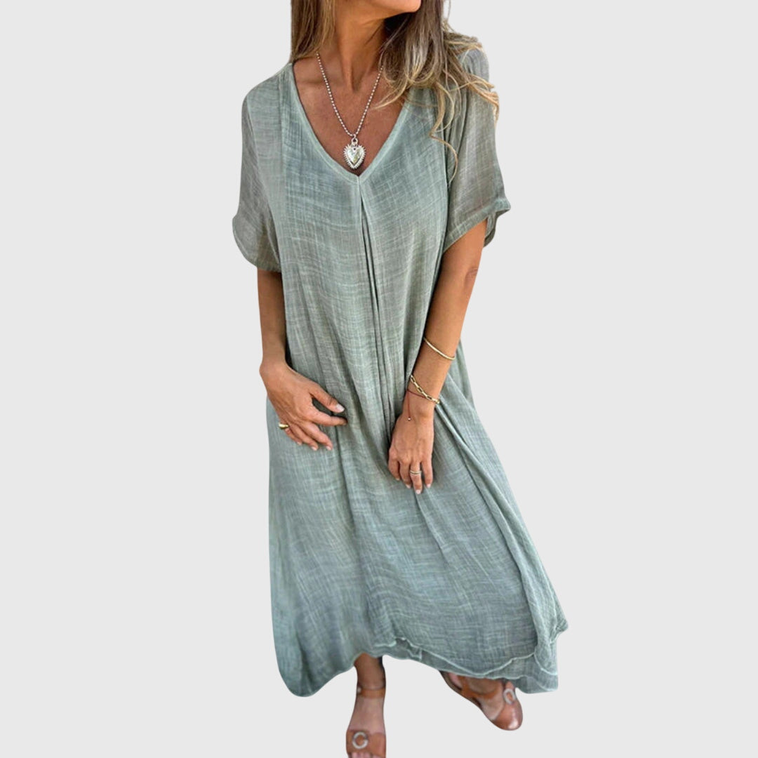 Fiona™ | Fiona™ – Chic V-Neck Dress for Any Occasion