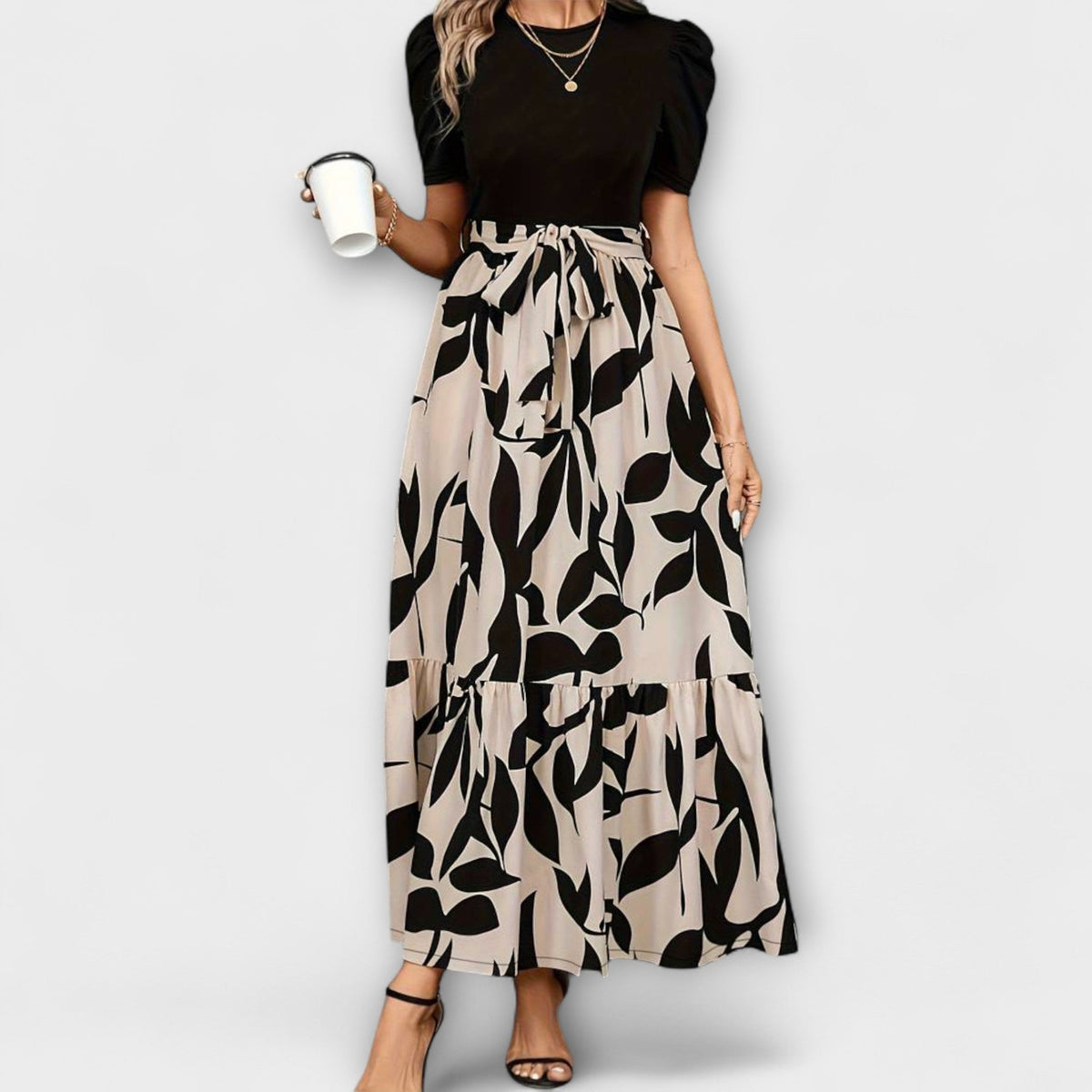 Style200™ | Floral Pattern Summer Dress for Outdoor Gatherings