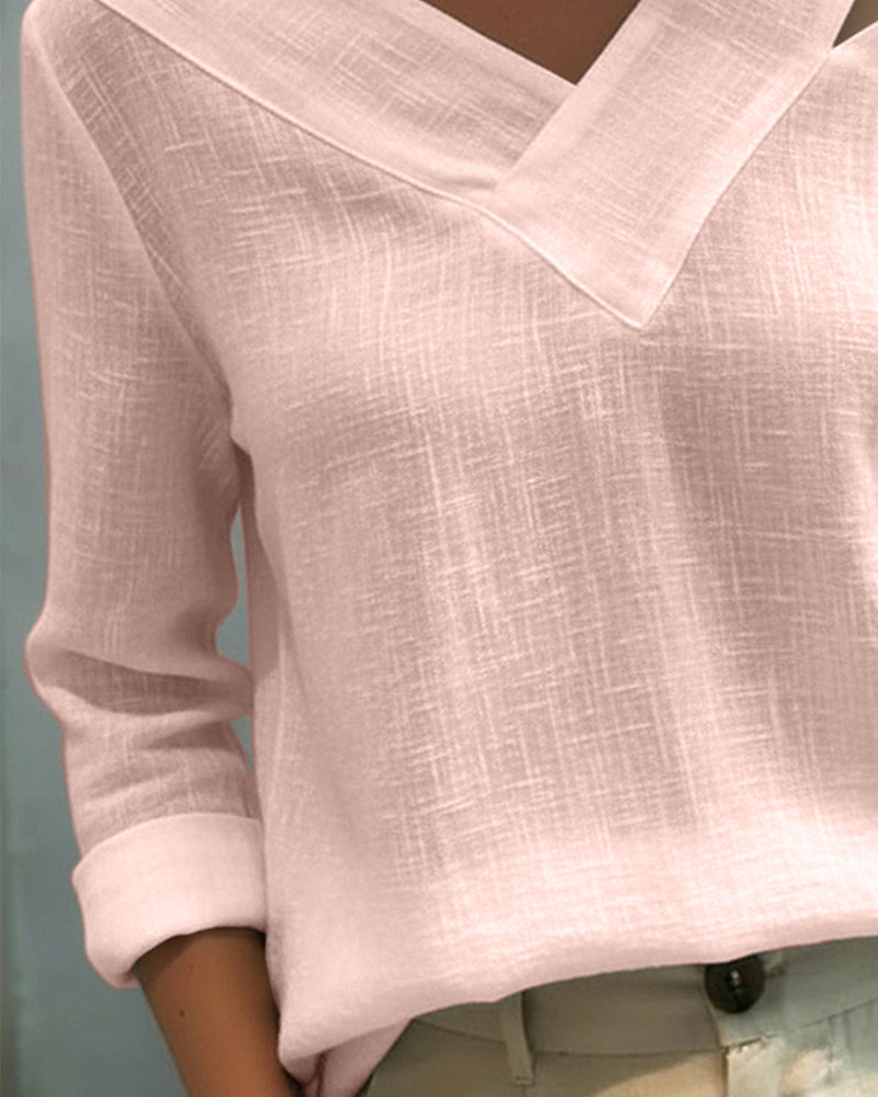 Aria™ | Women's Asymmetric V-Neck Long Sleeve Top